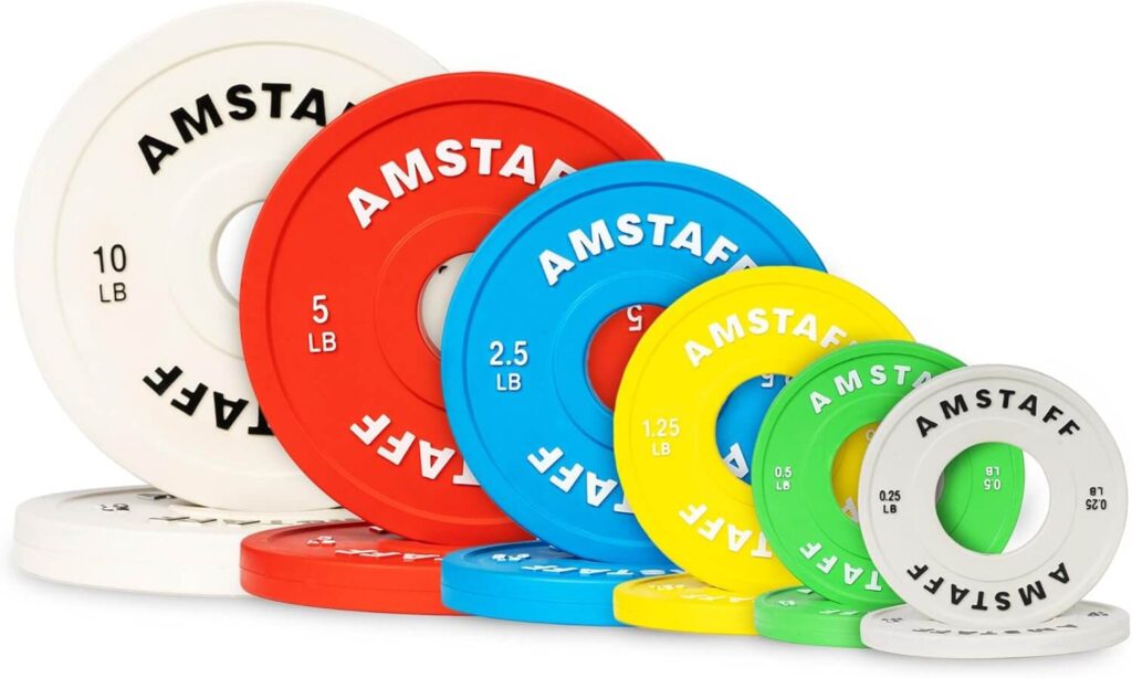 AmStaff Fitness Change and Fractional Plates - Weightlifting & Strength Workouts Gear for Incremental Gains, Standard 2" Hole Diameter for Standard Bars - Sold in Sets & Pairs