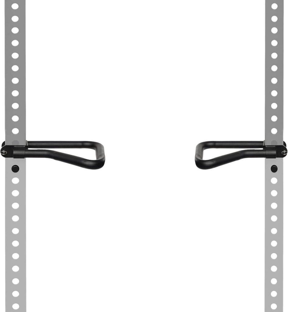 AmStaff Fitness Dip Bar Attachment for Squat & Power Rack – Compatible for 2x2" - 2.5x2.5" - 3x3" Inches Tube with 1-Inch Hole Racks – (Pair)
